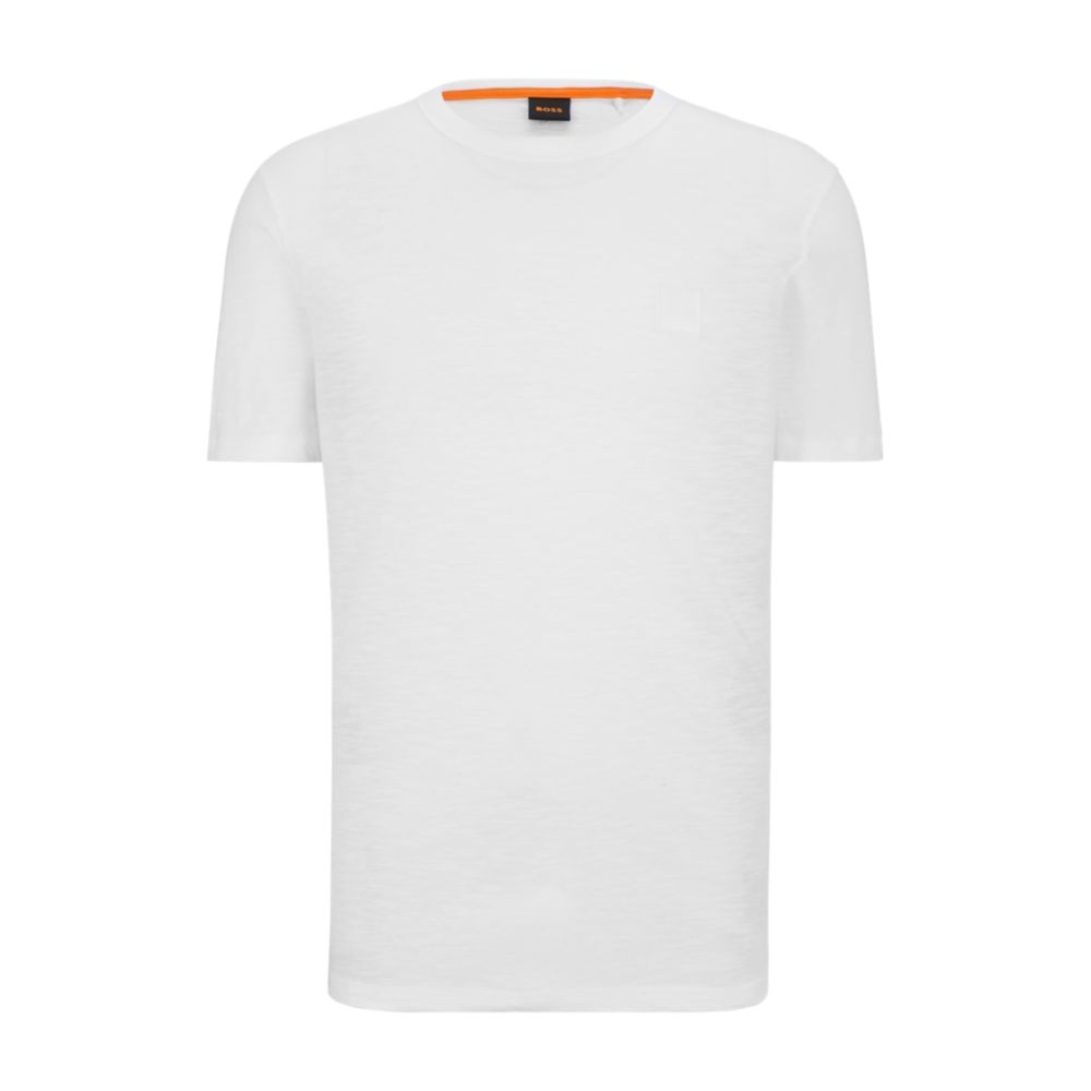 HUGO BOSS Cotton-jersey regular-fit T-shirt with logo patch