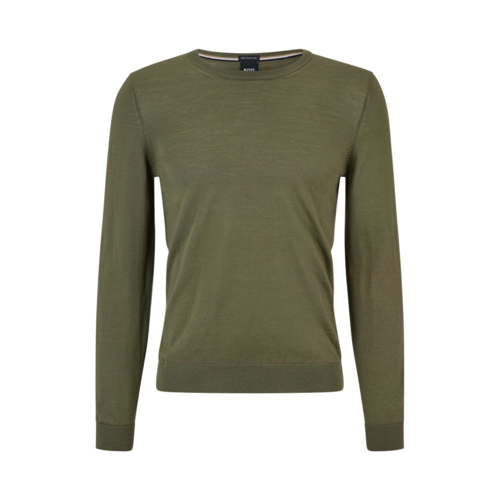 HUGO BOSS Slim-fit sweater in virgin wool