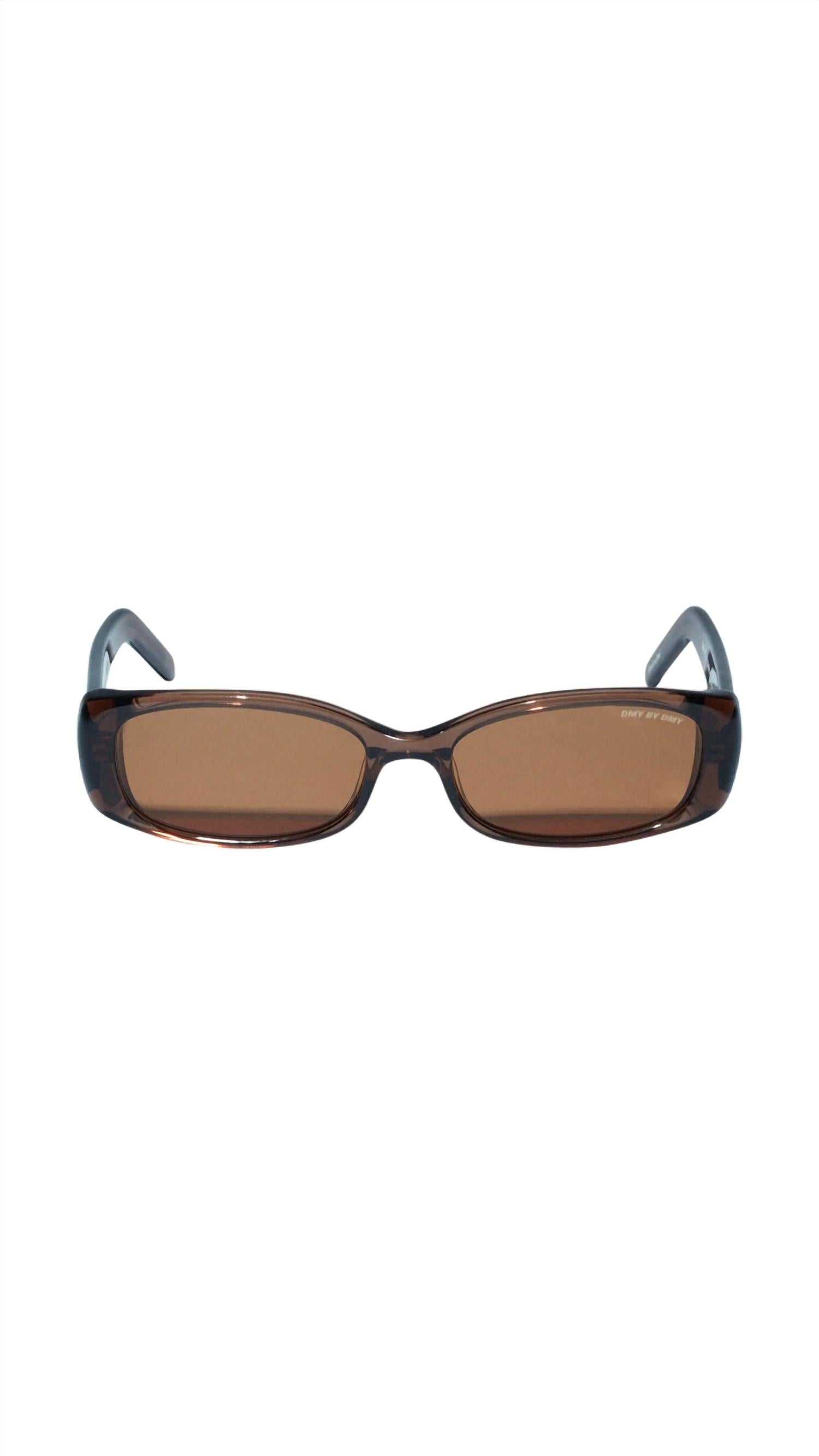 Shop Dmy By Dmy Billy Sunglasses In Transparent Brown