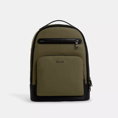 코치 COACH Outlet ethan backpack,gunmetal/olive drab