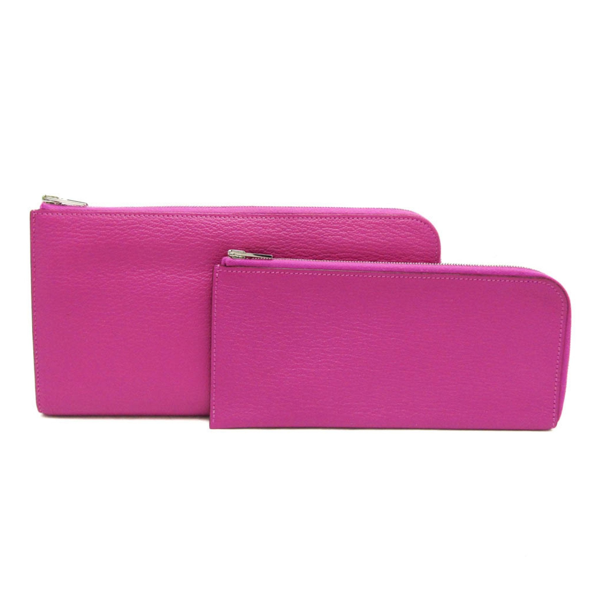 Shop Hermes - Leather Wallet () In Pink