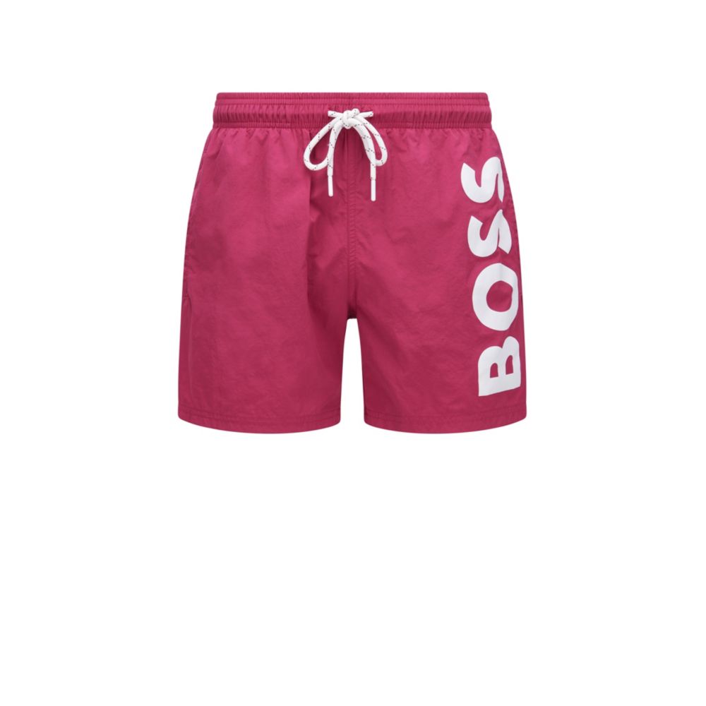 HUGO BOSS Quick-drying swim shorts with large contrast logo