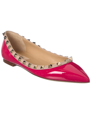 Valentino Rockstud Patent Flat | Shop Premium Outlets