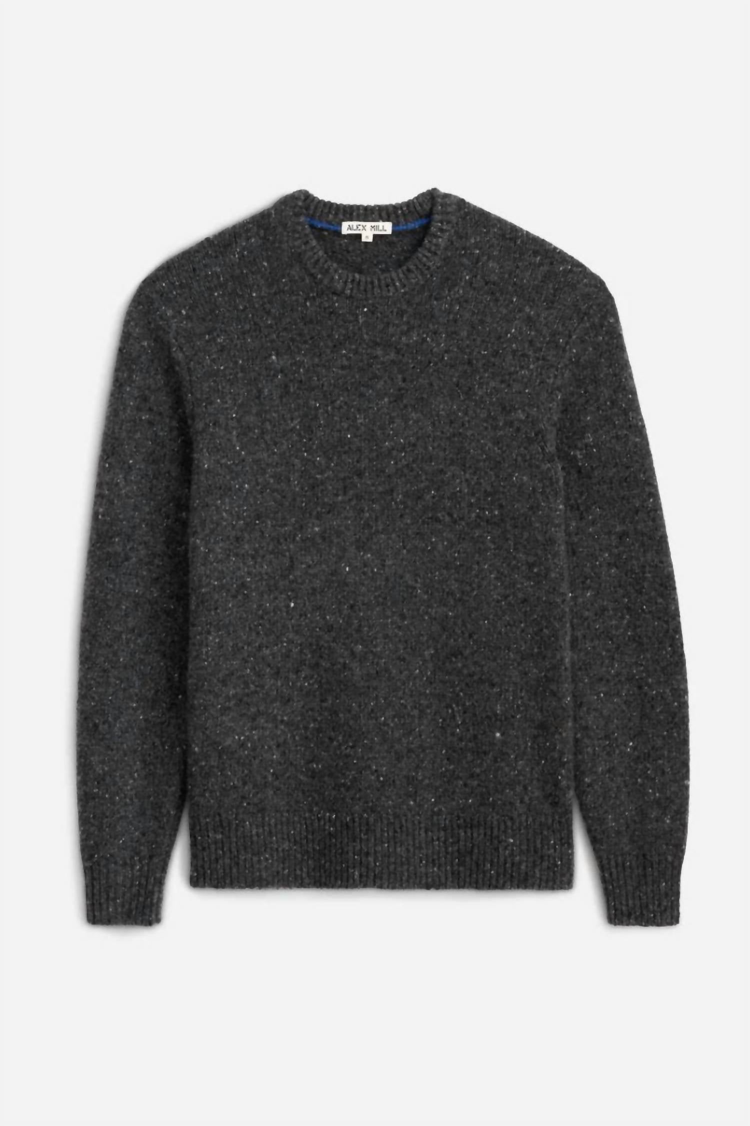 ALEX MILL Unisex - Donegal Crewneck Sweater In Charcoal