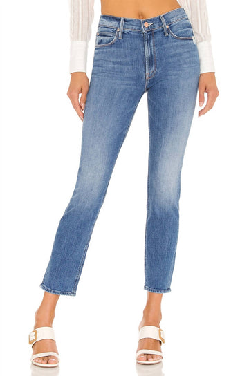 Mother mid rise dazzler ankle jean in cut & paste