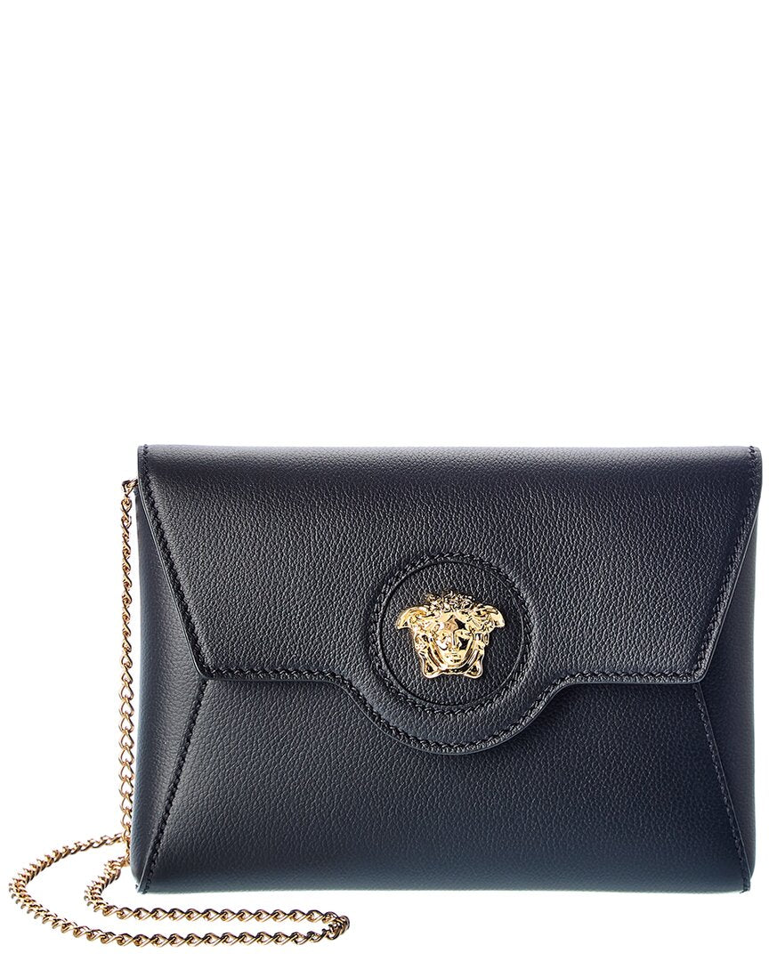 VERSACE Versace La Medusa Envelope Leather Wallet On Chain