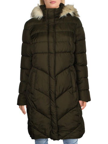 Larry Levine womens lightweight midi puffer coat