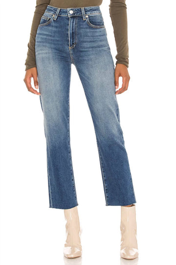 Le Jean sabine straight leg high rise jean in ava wash