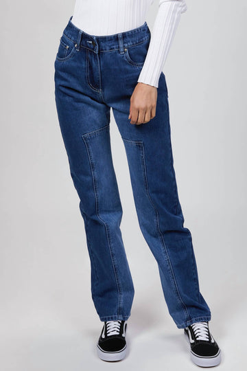 Wynn Hamlyn panel denim jeans in indigo