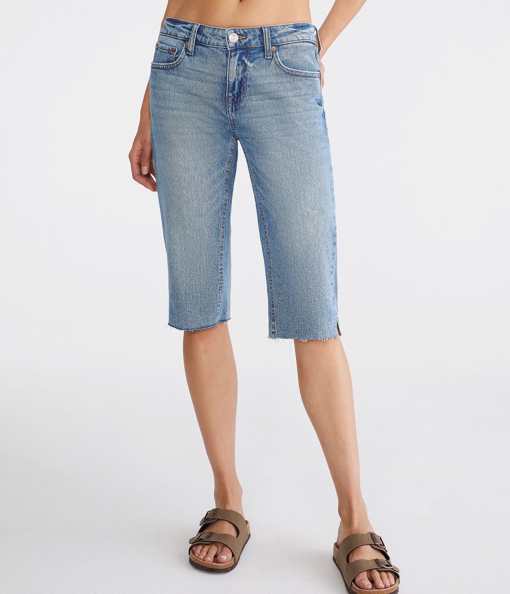 Shop Aéropostale Mid-rise Pedal Pusher Jean In Multi