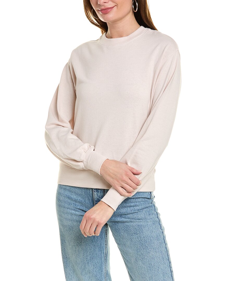 Shop Monrow Blouson Sweatshirt In Beige