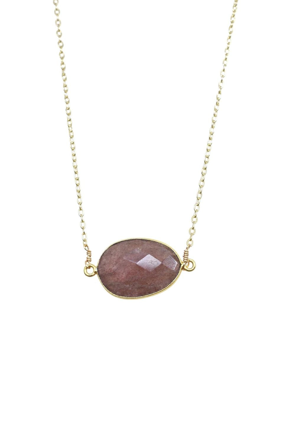 Shop A Blonde And Her Bag Mrs. Parker Necklace In Cherry Quartz In Red