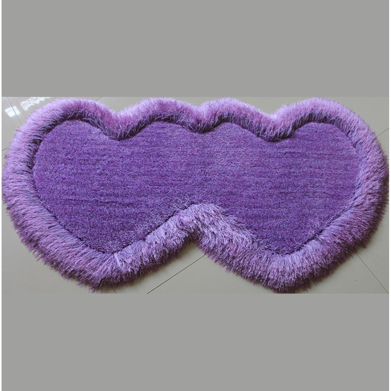 Shop Simplie Fun Double Heart Shape Hand Tufted 4-inch Thick Shag Area Rug (28-in X 55-in)