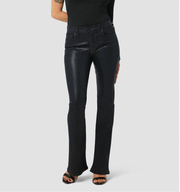 Hudson barbara high-rise bootcut petite jean in noir coated