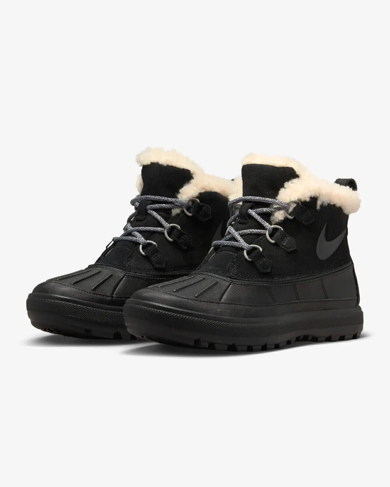 Shop Nike Woodside Chukka 2 537345-001 Women Black Anthracite Waterproof Boots Ref179