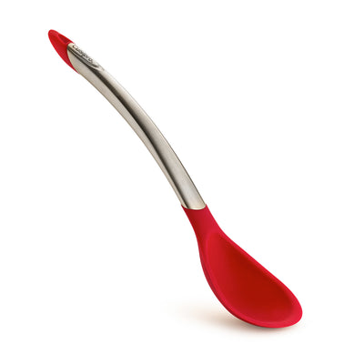 Cuisipro Frosted Stainless Steel and Red Silicone 8 Inch Flat Whisk 