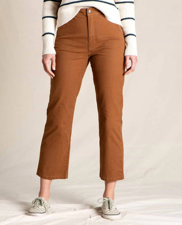 Toad&Co earthworks high rise pant in brown sugar