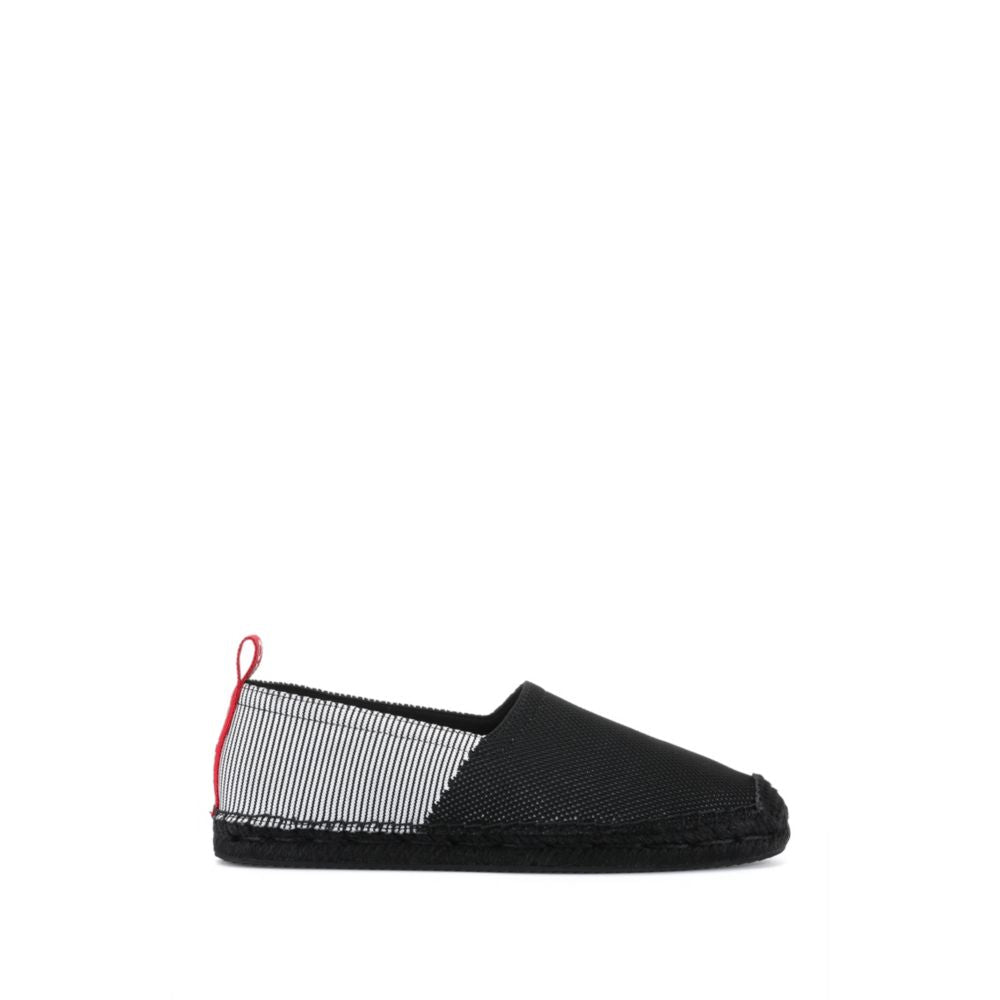 HUGO Knitted espadrilles with logo-tape trim