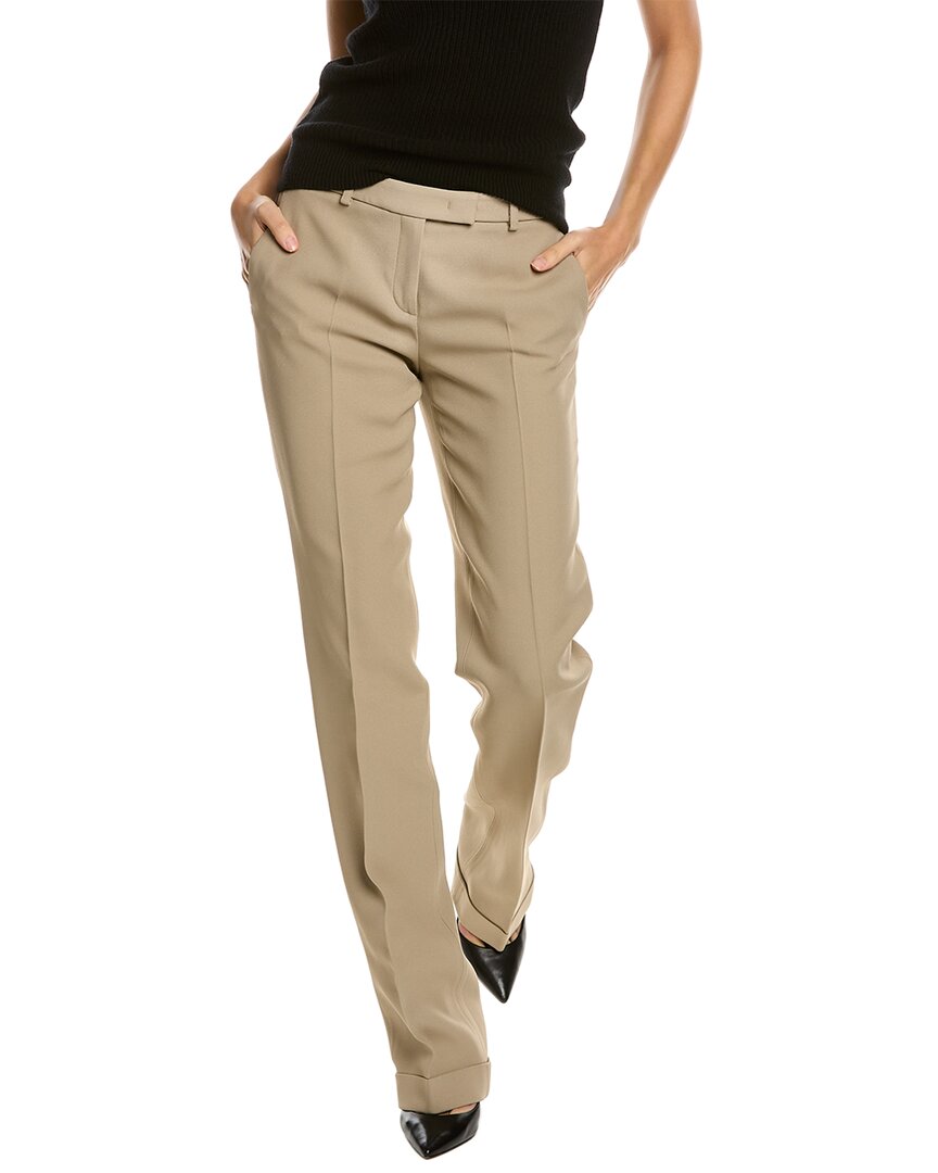 Michael Kors Collection Crepe Cuff-leg Pant In Brown | ModeSens