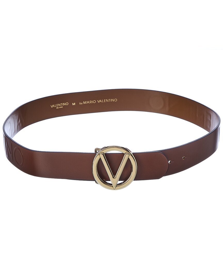 Valentino by Mario Valentino Women's Bessy Logo Leather Belt