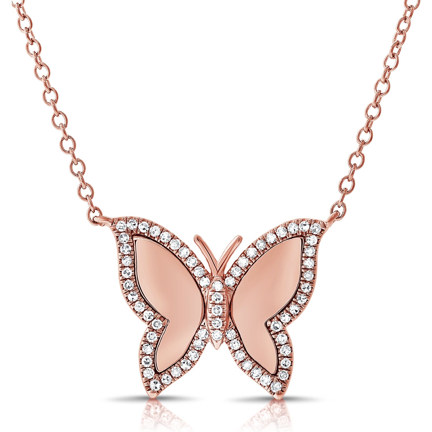 SABRINA DESIGNS 14k Gold & Diamond Butterfly Necklace