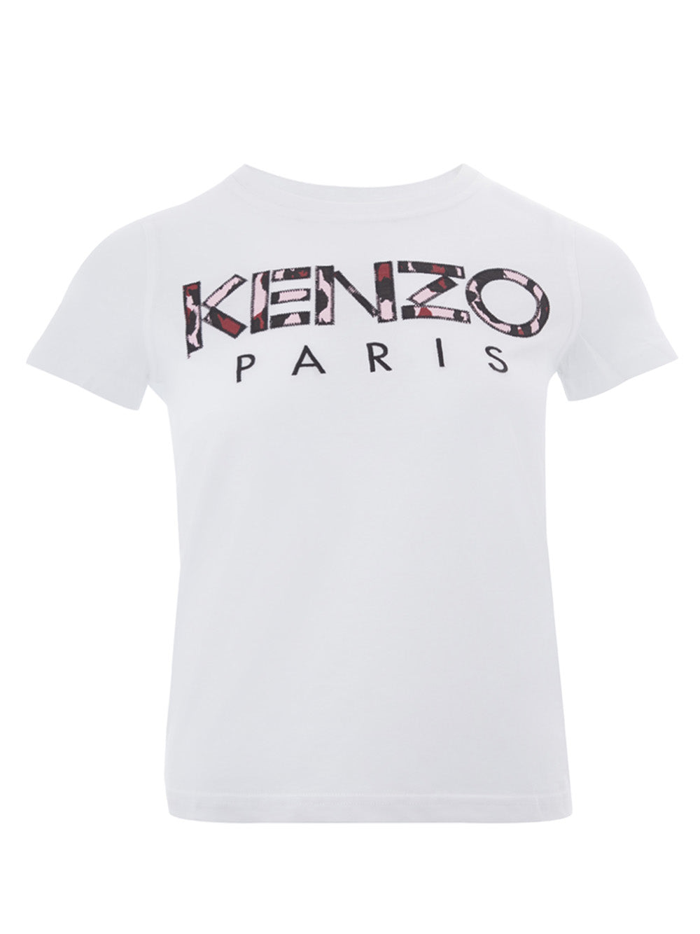 KENZO Kenzo  Cotton T-Shirt with Camouflage Logo Women's Applied