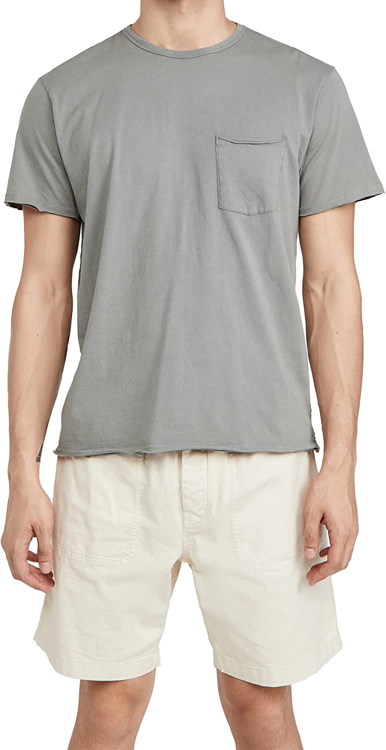 Shop Rag & Bone Men Miles Tee In Principle Jersey Blue Grey Short Sleeves T-shirt
