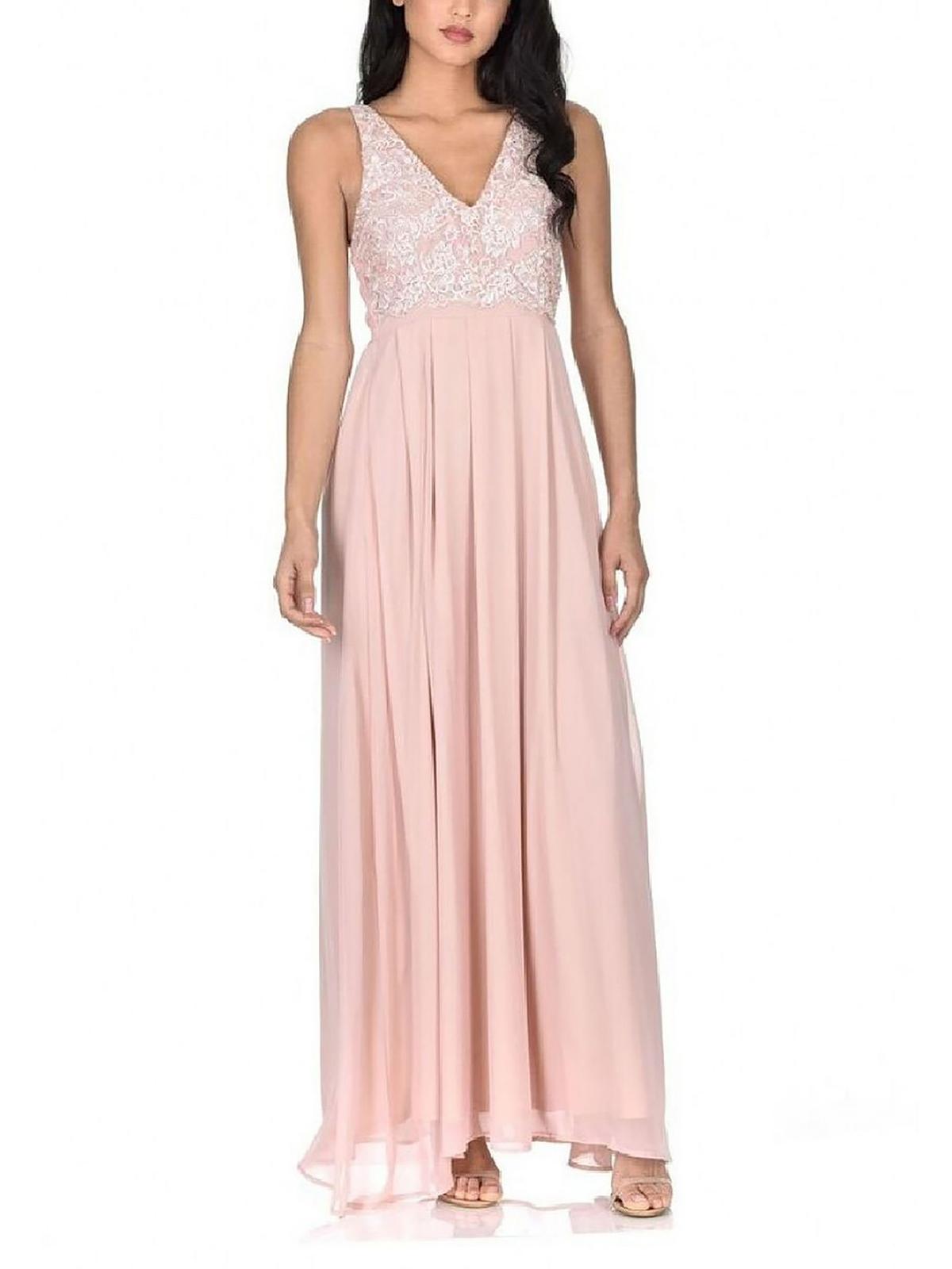 Ax Paris Womens Lace Sleeveless Evening Dress In Pink