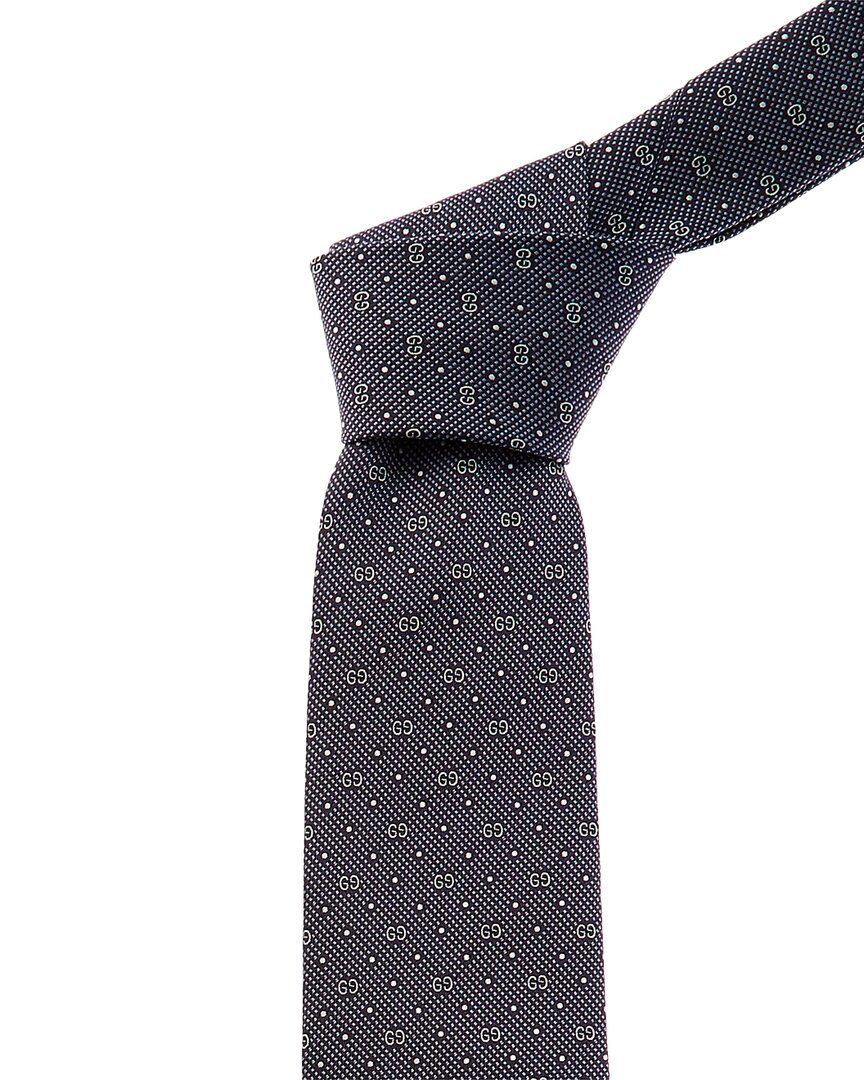 GUCCI Gucci Navy GG Silk Tie