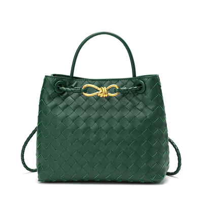 Woven Leather Top-handle/ Shoulder Bag – Tiffany & Fred Paris