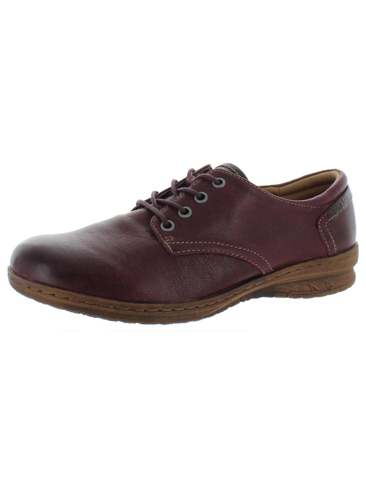 Shop Comfortiva Fielding Womens Leather Lace Up Oxfords In Brown