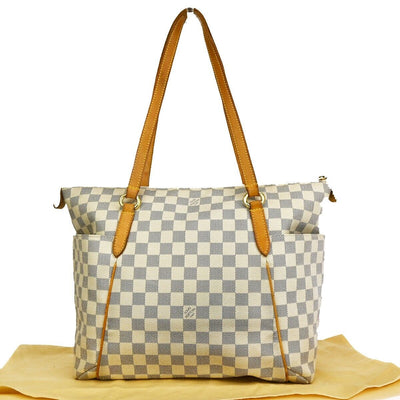 Louis Vuitton Totally Pm Zip 870953 White Damier Azur Canvas Tote