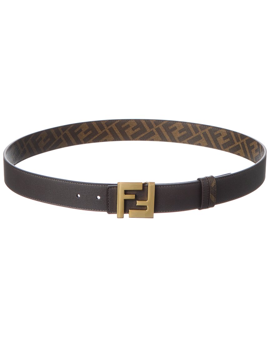 FENDI FENDI Reversible FF & Leather Belt