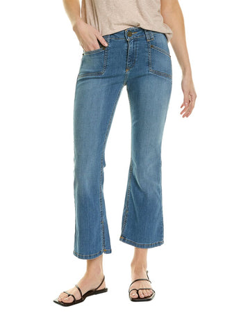 LOLA JEANS gene lived in blue mid rise bootcut jean