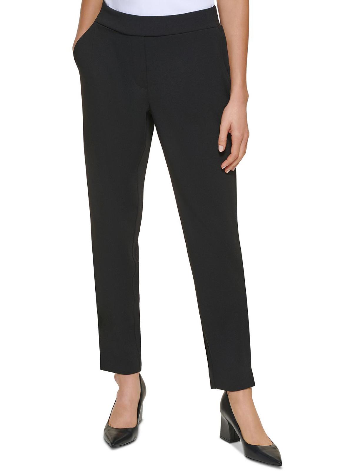 CALVIN KLEIN Womens Crepe Professional Straight Leg Pants