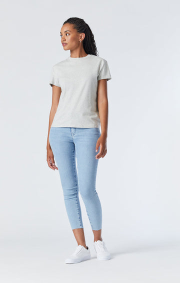 Mavi tess super skinny jeans in bleached supersoft