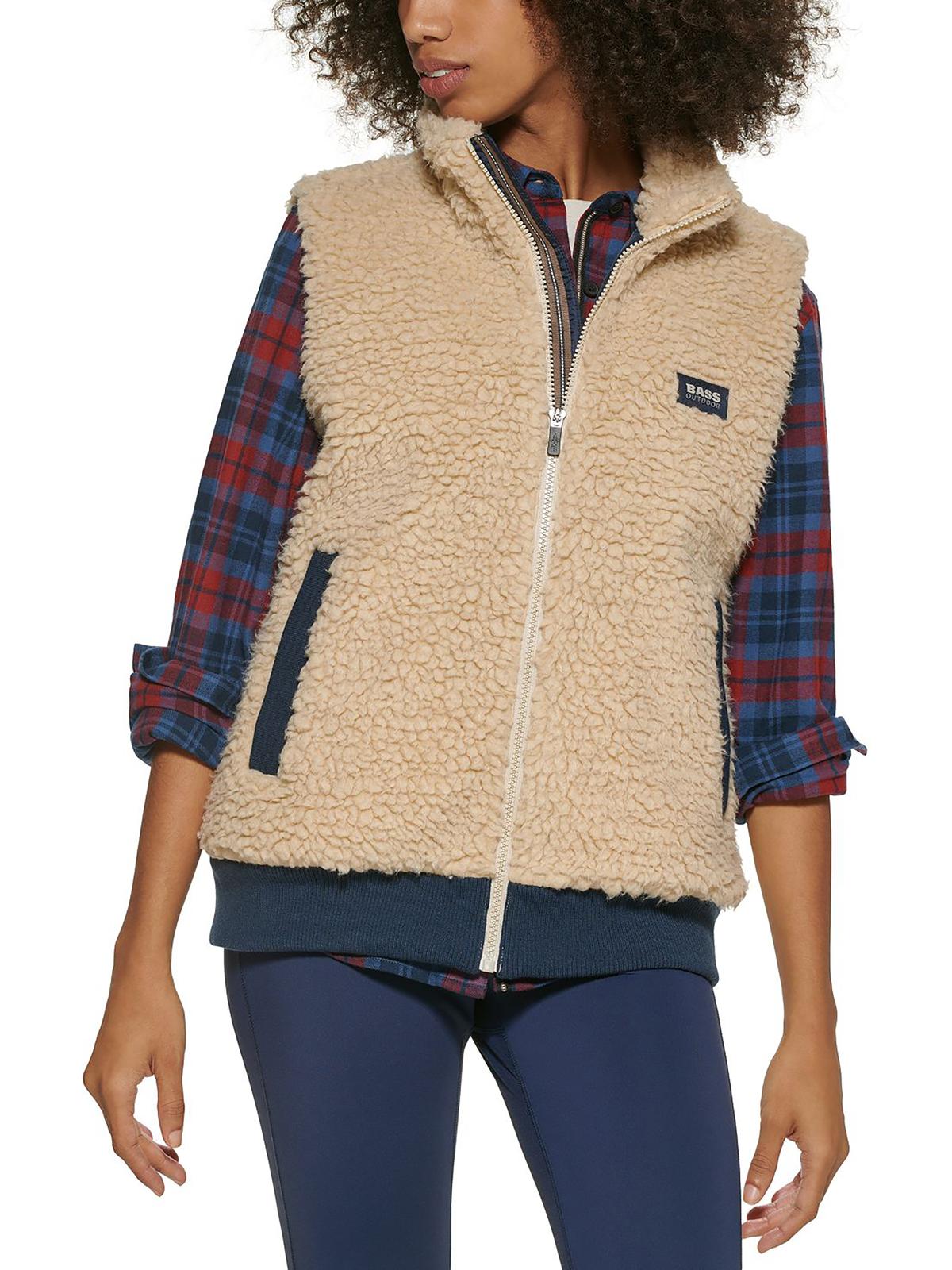 BASS OUTDOOR Womens Faux Fur Warm Vest