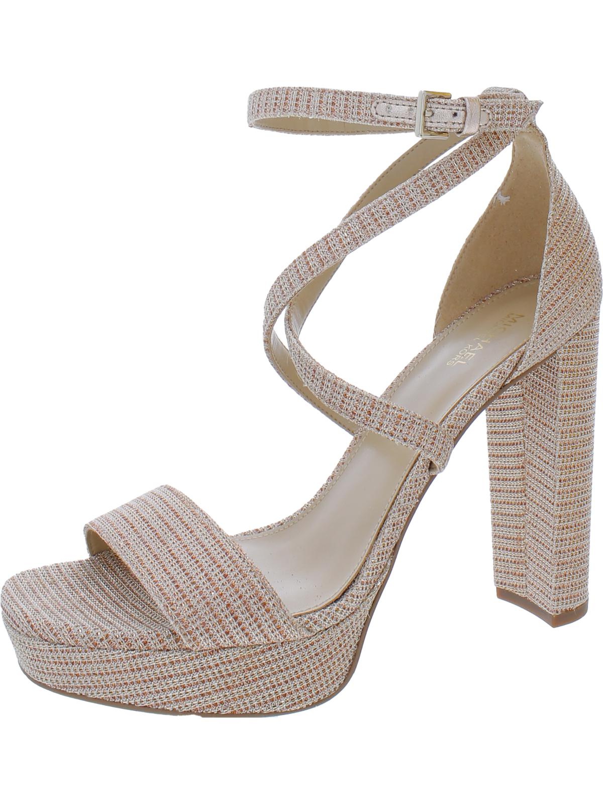 Shop Michael Michael Kors Charlize Womens Strappy Heels Ankle Strap In Multi