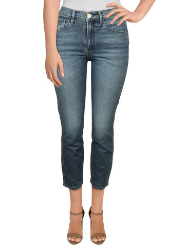 3X1 N.Y.C womens denim high rise straight crop jeans