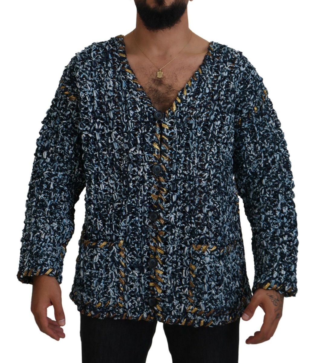 DOLCE & GABBANA Dolce & Gabbana  Button Cardigan Fatto A Mano Men's Sweater