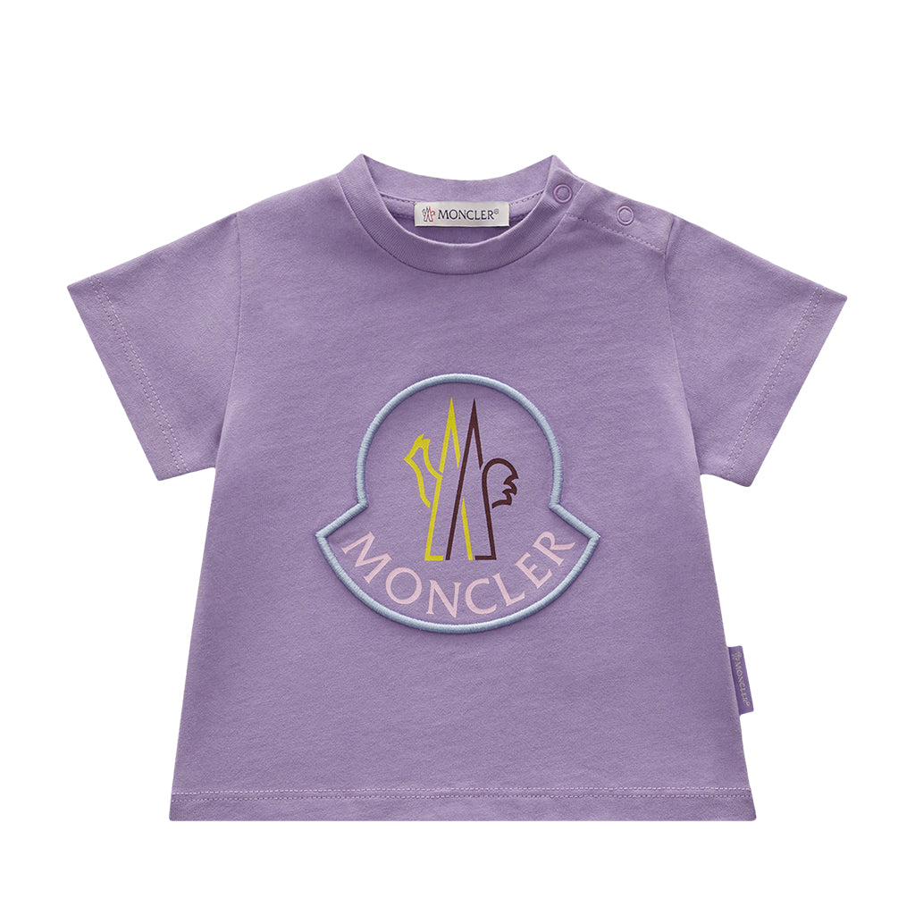 MONCLER Lilac Emblem Logo T-Shirt