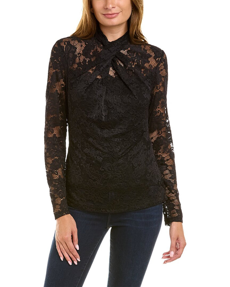 elie tahari lace top