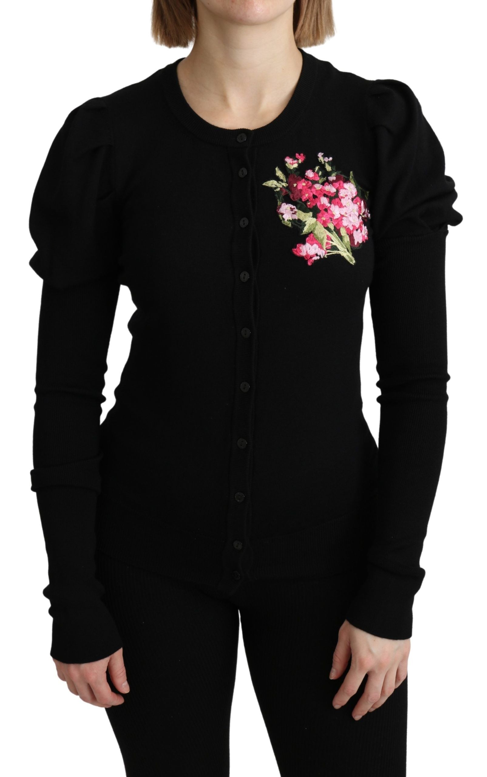 DOLCE & GABBANA Dolce & Gabbana  Floral Long Sleeve Cardigan Women's Sweater