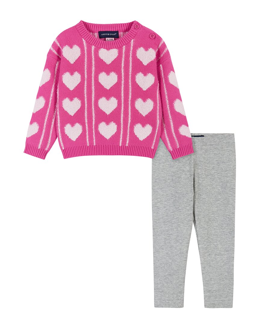 ANDY & EVAN Andy & Evan Sherpa Sweater & Legging Set