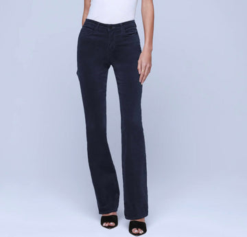 marty velvet flare jeans in midnight