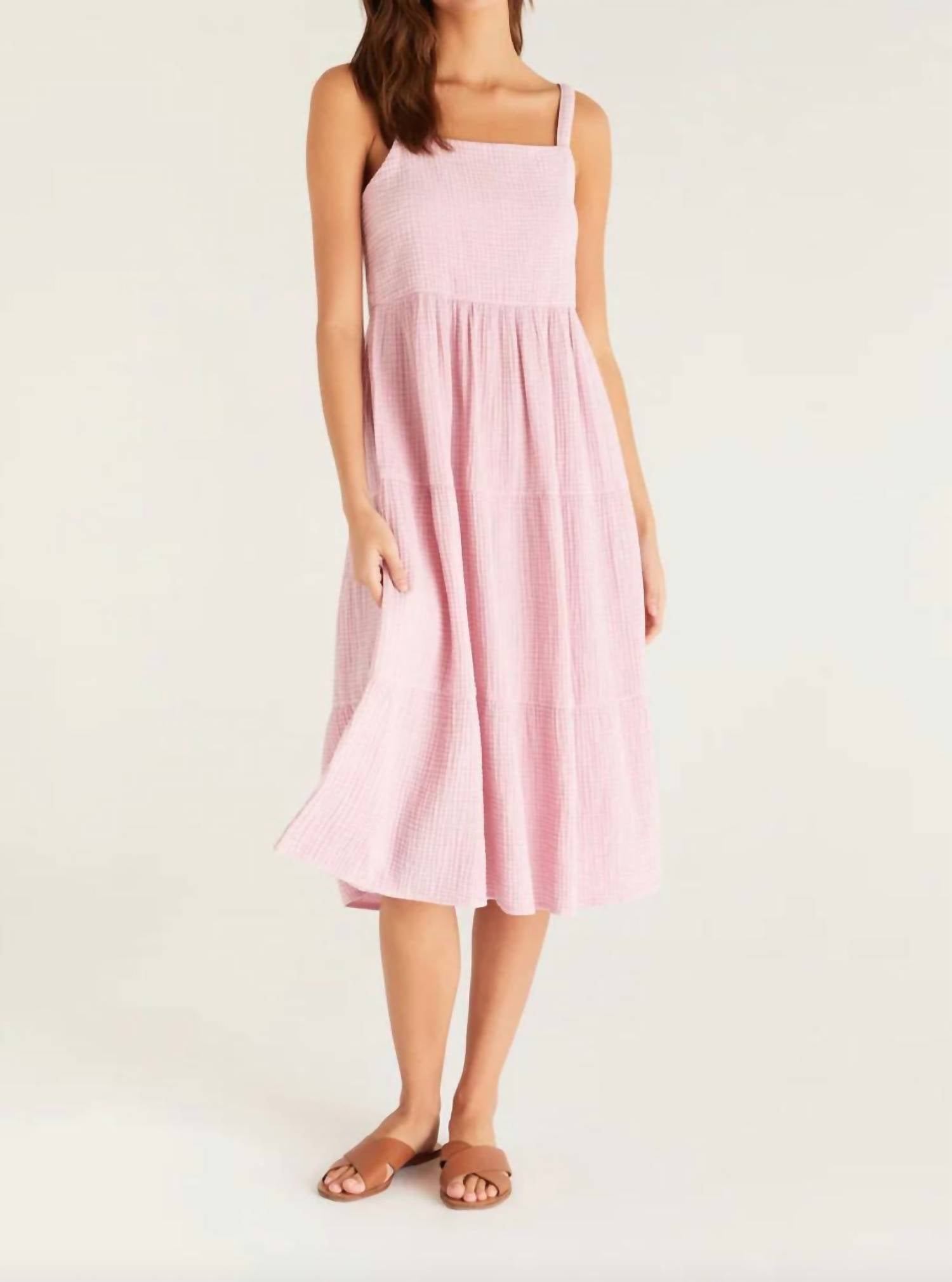 Z SUPPLY Analise Gauze Midi Dress in Bleached Mauve