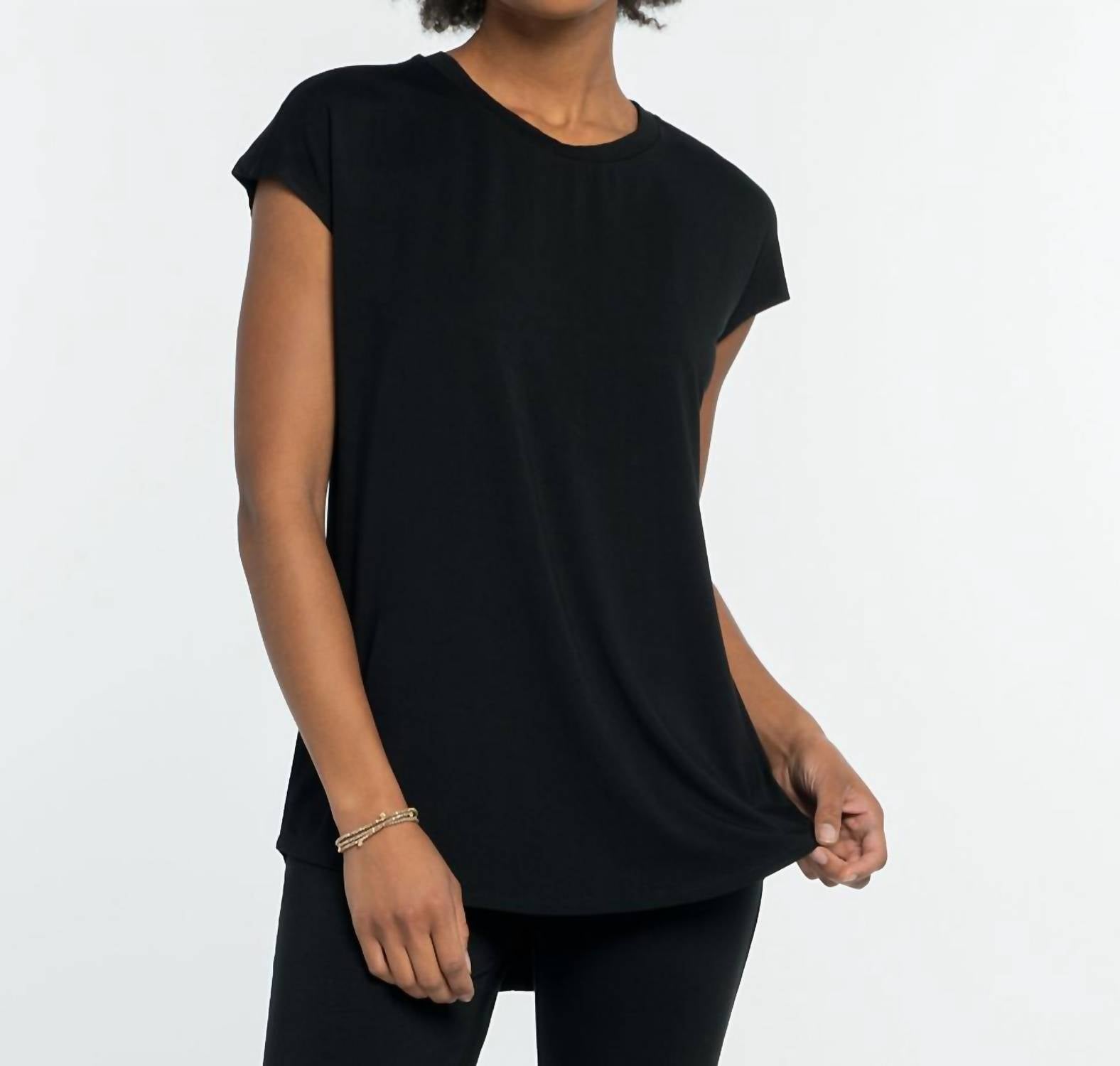 NIC + ZOE Eaze Tee in Black Onyx