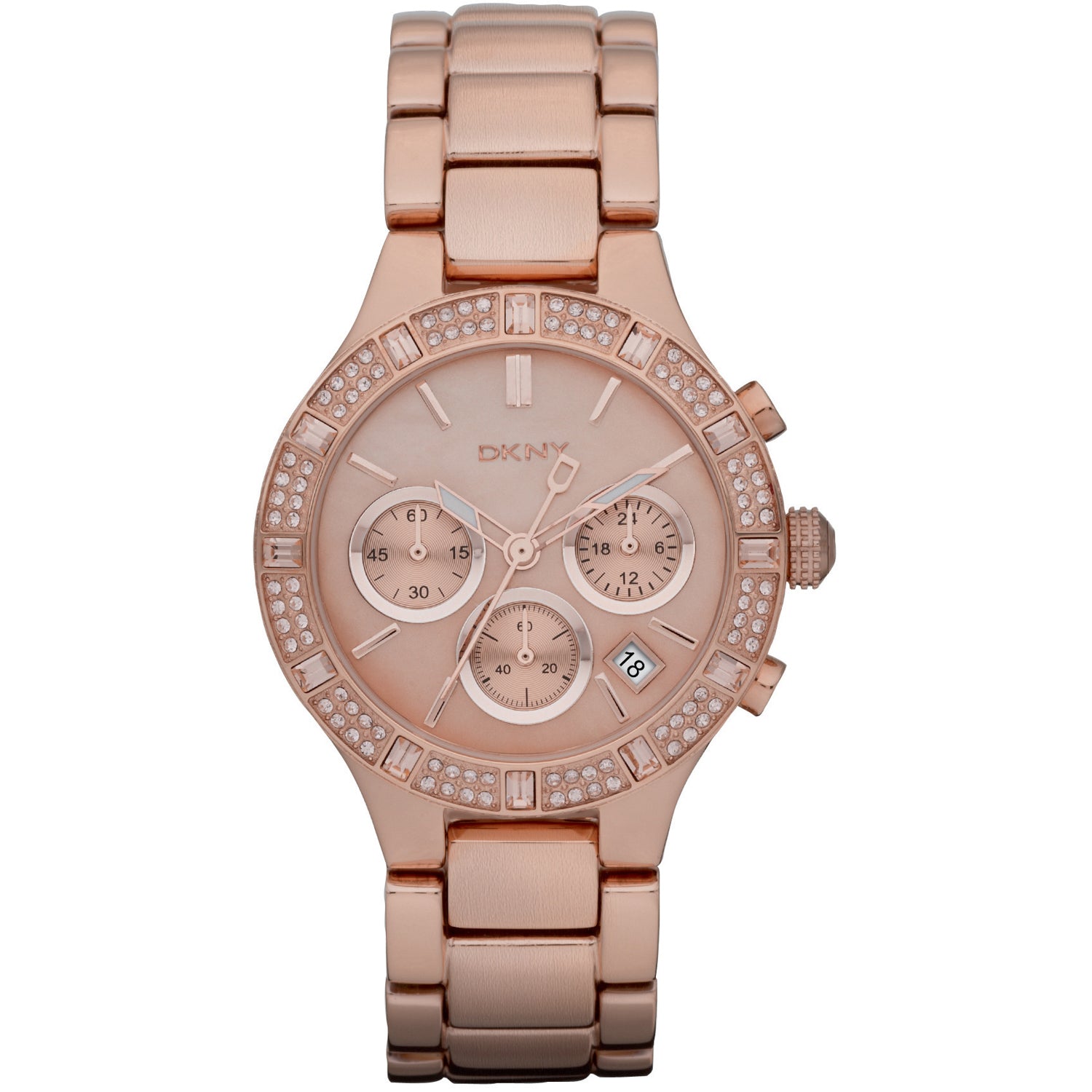 Shop Dkny Women's Chambers Rose Gold Dial Watch