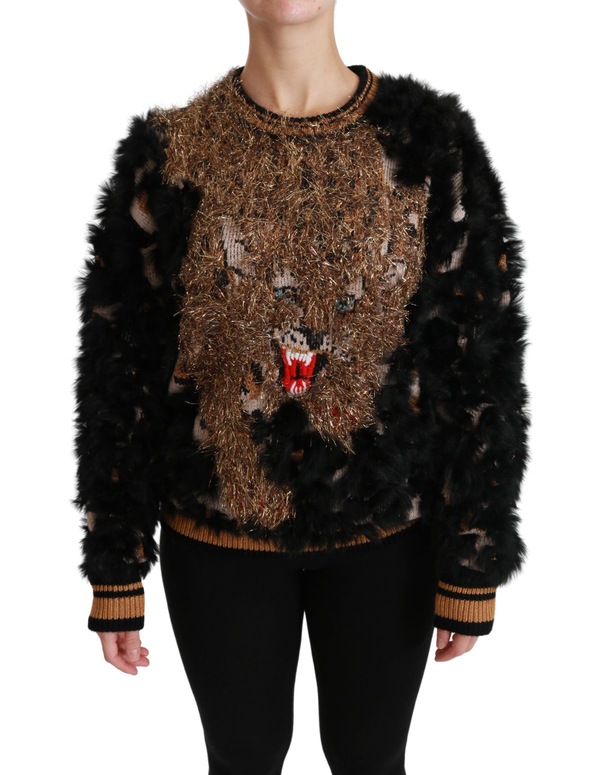DOLCE & GABBANA Dolce & Gabbana  Rabbit Fur Pullover Wool Women's Sweater