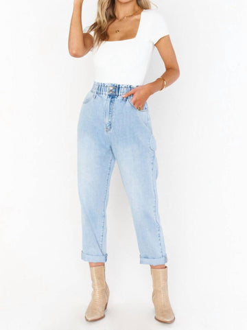 Show Me Your Mumu emilia mom jeans in blue falls